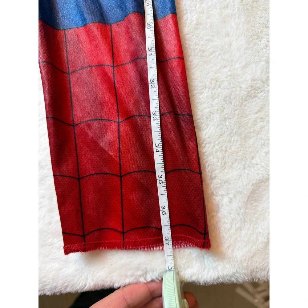Marvel Spider-Man Muscle Chest Costume Kids Small Red Blue Jumpsuit with Mask